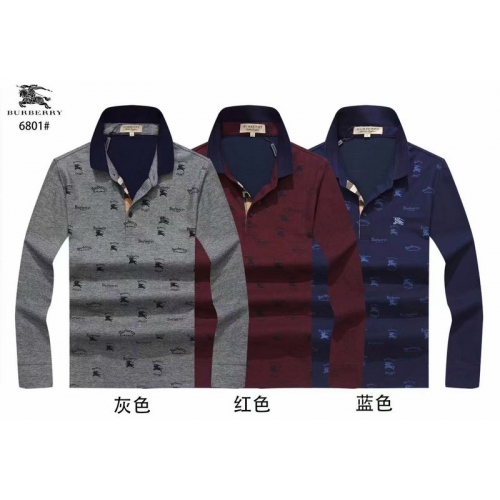 Replica Burberry T-Shirts Long Sleeved For Men #443603 $51.00 USD for Wholesale