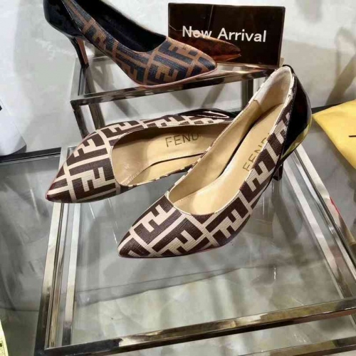 Replica Fendi High-Heeled Shoes For Women #443914 $78.00 USD for Wholesale