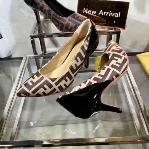 Replica Fendi High-Heeled Shoes For Women #443914 $78.00 USD for Wholesale