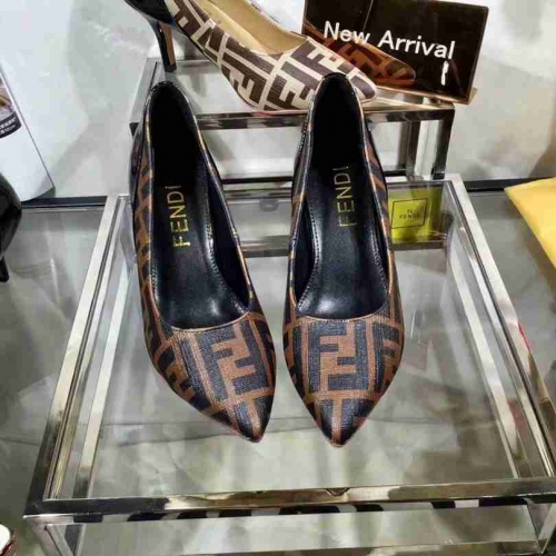Fendi High-Heeled Shoes For Women #443915 $78.00 USD, Wholesale Replica Fendi High-Heeled Shoes