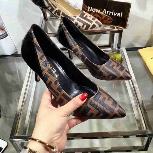 Replica Fendi High-Heeled Shoes For Women #443915 $78.00 USD for Wholesale