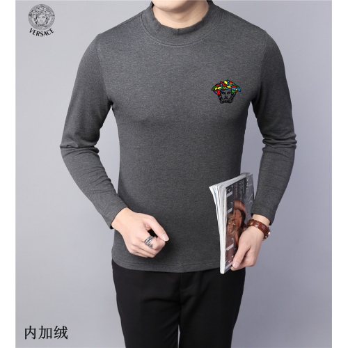 Versace Thermal T-Shirts Long Sleeved For Men #446551 $40.00 USD, Wholesale Replica Versace T-Shirts