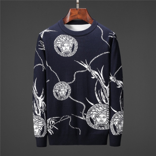 Versace Sweaters Long Sleeved For Men #446664 $55.00 USD, Wholesale Replica Versace Sweaters