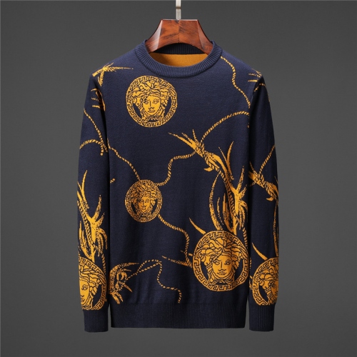 Versace Sweaters Long Sleeved For Men #446665 $55.00 USD, Wholesale Replica Versace Sweaters