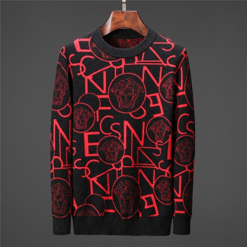 Versace Sweaters Long Sleeved For Men #446666 $55.00 USD, Wholesale Replica Versace Sweaters