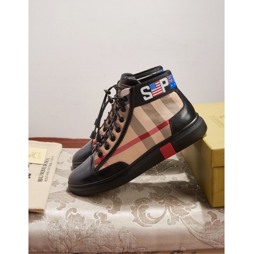 Replica Burberry High Tops Shoes For Men #447338 $80.00 USD for Wholesale
