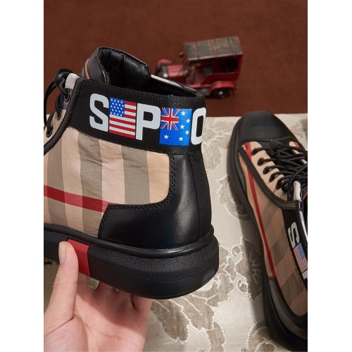 Replica Burberry High Tops Shoes For Men #447338 $80.00 USD for Wholesale