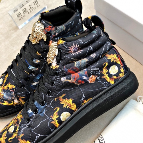 Replica Versace High Tops Shoes For Men #447484 $78.00 USD for Wholesale