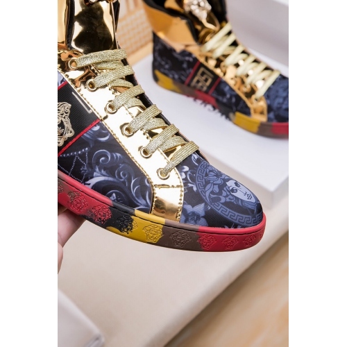 Replica Versace High Tops Shoes For Men #447605 $76.00 USD for Wholesale