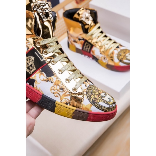 Replica Versace High Tops Shoes For Men #447606 $76.00 USD for Wholesale