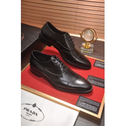 Prada Leather Shoes For Men #448419 $88.00 USD, Wholesale Replica Prada Leather Shoes