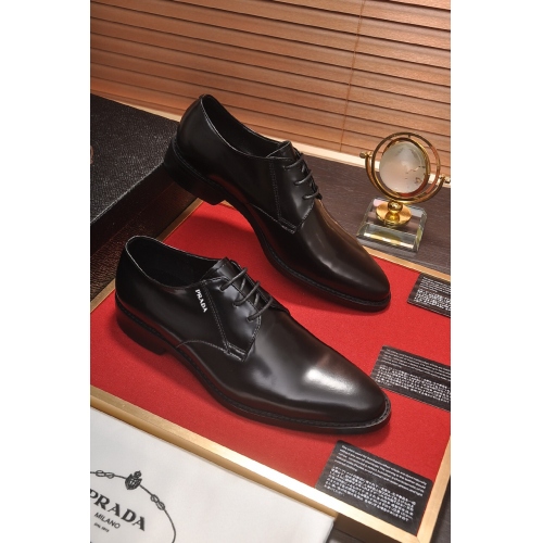 Prada Leather Shoes For Men #448420 $88.00 USD, Wholesale Replica Prada Leather Shoes