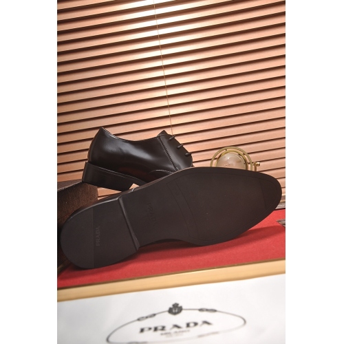 Replica Prada Leather Shoes For Men #448420 $88.00 USD for Wholesale