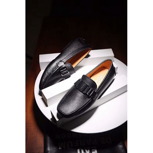 Replica Salvatore Ferragamo Leather Shoes For Men #448609 $82.00 USD for Wholesale