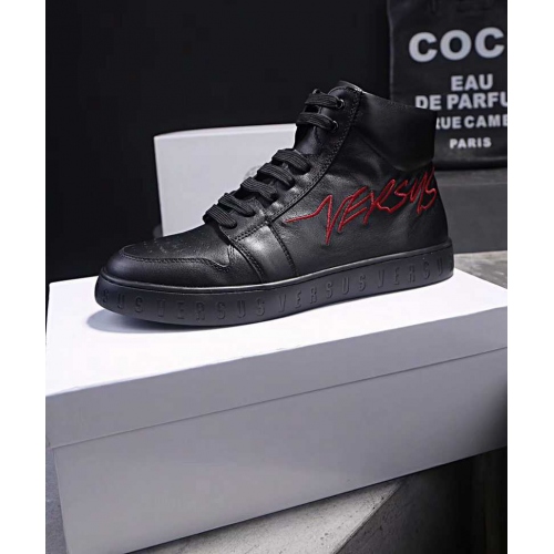 Versace High Tops Shoes For Men #448612 $98.00 USD, Wholesale Replica Versace High Tops Shoes