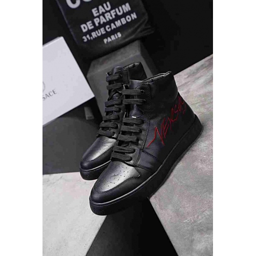 Replica Versace High Tops Shoes For Men #448612 $98.00 USD for Wholesale