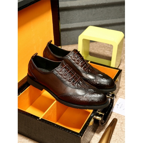 Prada Leather Shoes For Men #448690 $92.00 USD, Wholesale Replica Prada Leather Shoes