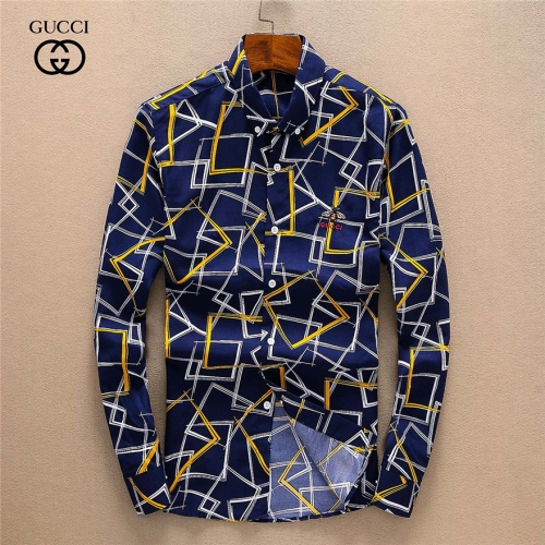 Gucci Shirts Long Sleeved For Men #448744 $41.00 USD, Wholesale Replica Gucci Shirts
