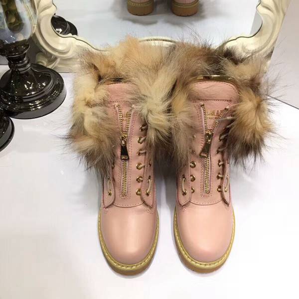 balmain fur boots