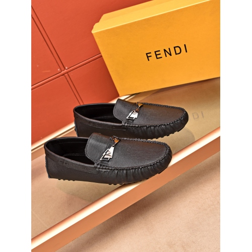Replica Fendi Leather Shoes For Men #448984 $78.00 USD for Wholesale