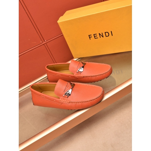 Replica Fendi Leather Shoes For Men #448988 $78.00 USD for Wholesale