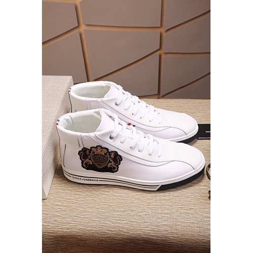 Dolce&amp;Gabbana D&amp;G High Tops Shoes For Men #449299 $88.00 USD, Wholesale Replica D&amp;G High Top Shoes