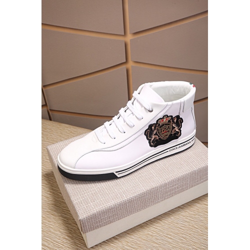 Replica Dolce&Gabbana D&G High Tops Shoes For Men #449299 $88.00 USD for Wholesale
