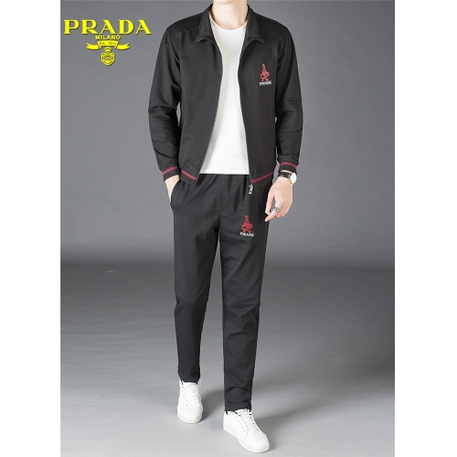 Prada Tracksuits Long Sleeved For Men #450354 $82.00 USD, Wholesale Replica Prada Tracksuits