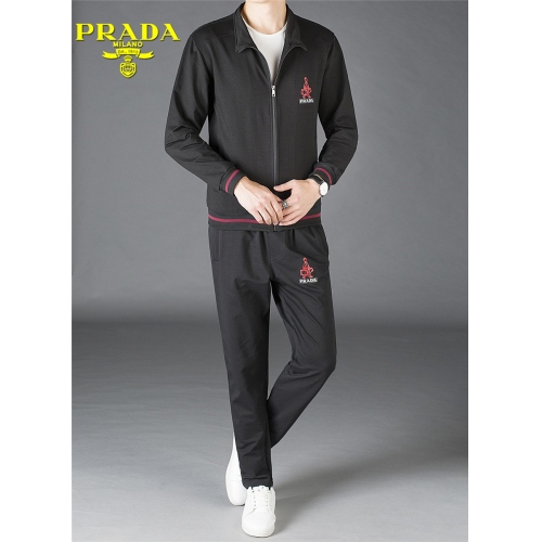 Replica Prada Tracksuits Long Sleeved For Men #450354 $82.00 USD for Wholesale