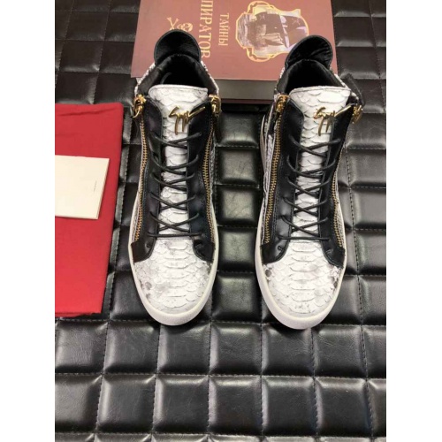 Replica Giuseppe Zanotti High Tops Shoes For Men #452569 $105.00 USD for Wholesale
