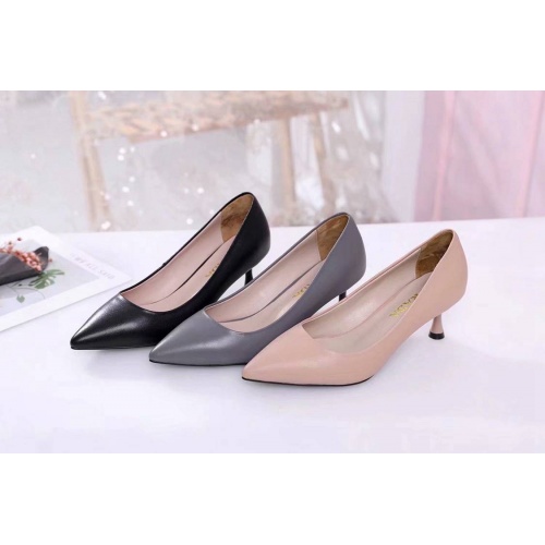 Replica Prada High Heels Shoes For Women #455239 $73.00 USD for Wholesale