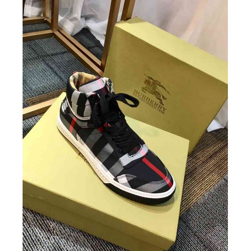 Replica Burberry High Tops Shoes For Men #455586 $93.00 USD for Wholesale