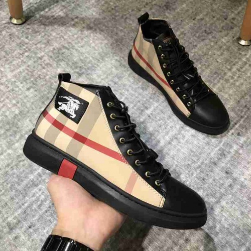 Burberry High Tops Shoes For Men #455587 $93.00 USD, Wholesale Replica Burberry High Tops Shoes