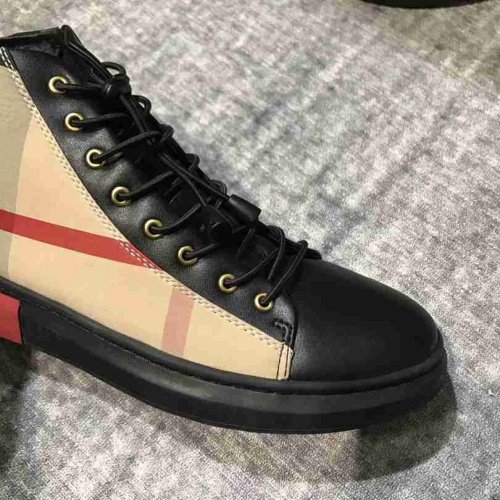 Replica Burberry High Tops Shoes For Men #455587 $93.00 USD for Wholesale