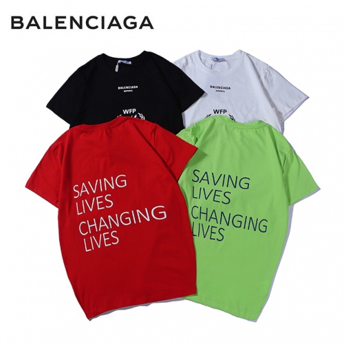 Replica Balenciaga T-Shirts Short Sleeved For Men #456291 $29.00 USD for Wholesale