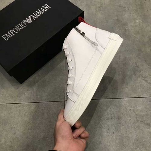 Replica Armani High Tops Shoes For Men #456971 $92.00 USD for Wholesale