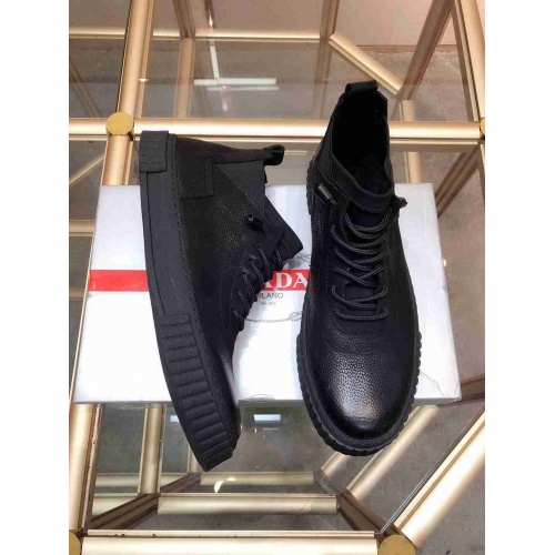 Replica Prada High Tops Shoes For Men #458862 $93.00 USD for Wholesale