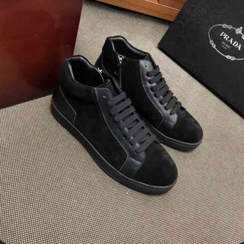 Replica Prada High Tops Shoes For Men #458863 $98.00 USD for Wholesale