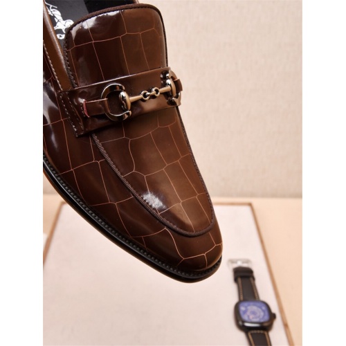 Replica Armani Leather Shoes For Men #462739 $85.00 USD for Wholesale