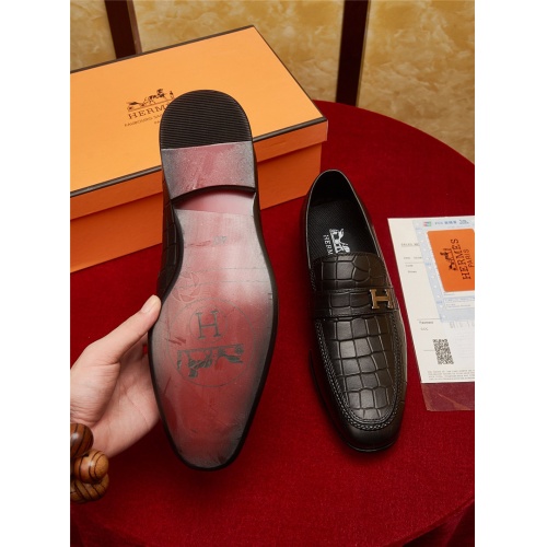 Replica Armani Leather Shoes For Men #462744 $85.00 USD for Wholesale