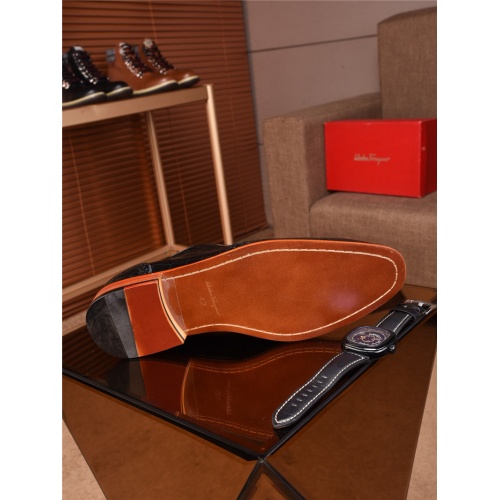 Replica Salvatore Ferragamo SF Leather Shoes For Men #463200 $85.00 USD for Wholesale