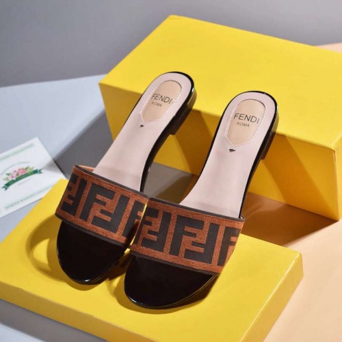 Fendi Slippers For Women #463781 $63.00 USD, Wholesale Replica Fendi Slippers