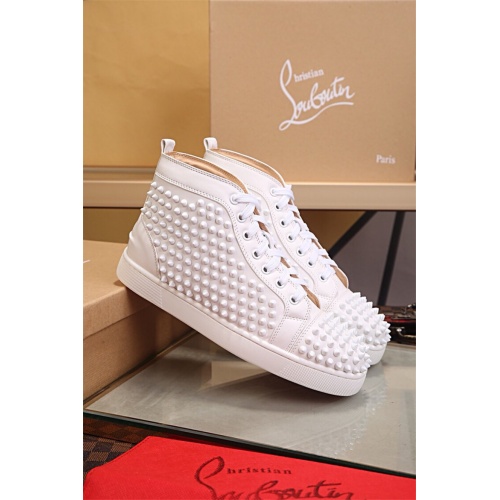 Christian Louboutin CL High Tops Shoes For Men #464162 $80.00 USD, Wholesale Replica Christian Louboutin High Top Shoes