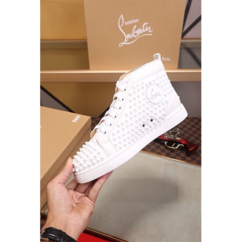 Replica Christian Louboutin CL High Tops Shoes For Men #464162 $80.00 USD for Wholesale