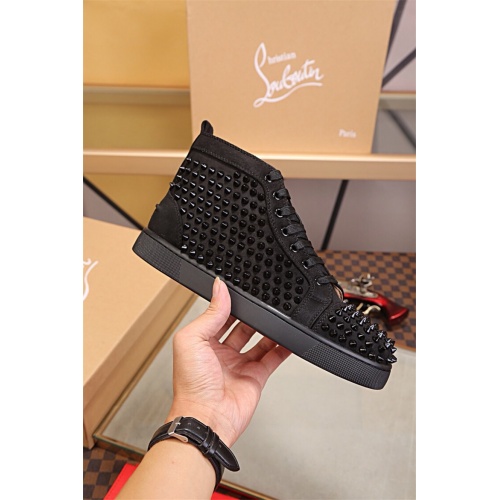Replica Christian Louboutin CL High Tops Shoes For Men #464164 $80.00 USD for Wholesale