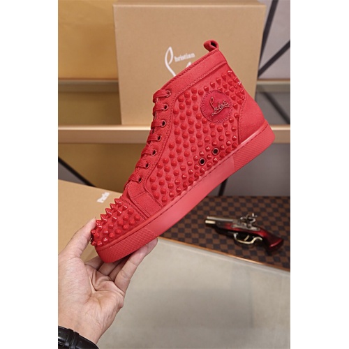 Replica Christian Louboutin CL High Tops Shoes For Men #464165 $80.00 USD for Wholesale