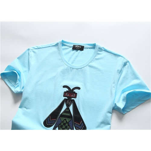 Replica Fendi T-Shirts Short Sleeved For Men #465613 $26.50 USD for Wholesale