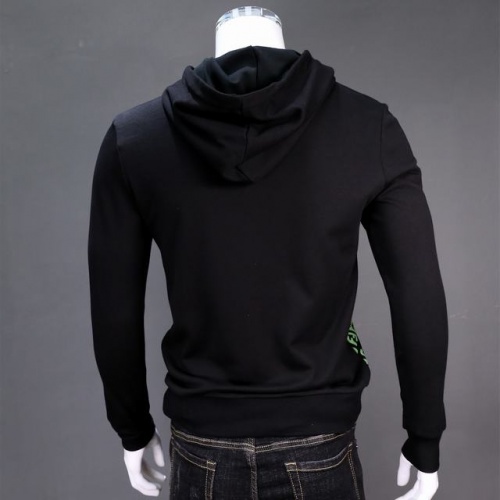 Replica Fendi Hoodies Short Sleeved For Men #466416 $44.00 USD for Wholesale