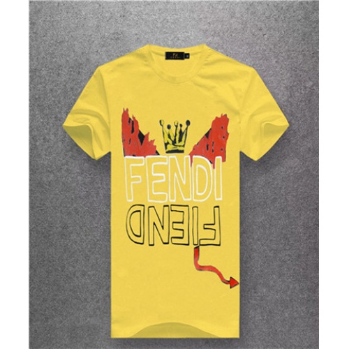 Fendi T-Shirts Short Sleeved For Men #467357 $25.00 USD, Wholesale Replica Fendi T-Shirts