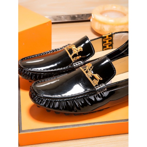 Replica Hermes Leather Shoes For Men #468397 $75.00 USD for Wholesale